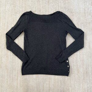 Ann Taylor Factory Cotton Knit Long Sleeve Blouse Top XS